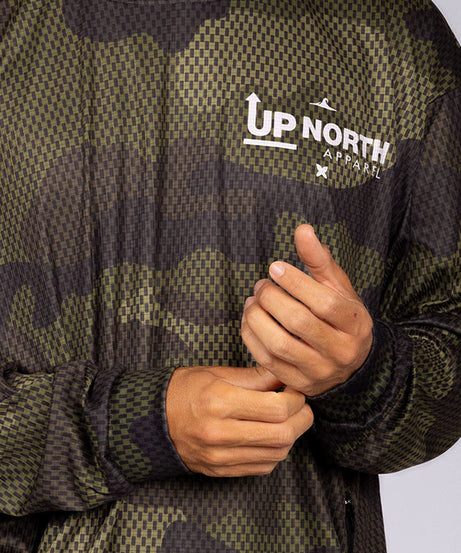 CAMO WANDERER HOOD JERSEY WITH FACE MASK