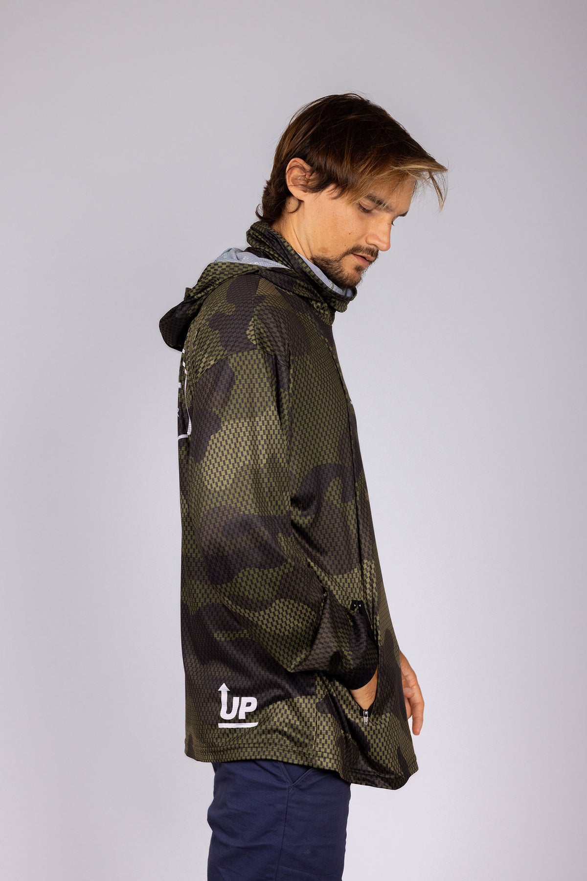 CAMO WANDERER HOOD JERSEY WITH FACE MASK – Up North Apparel