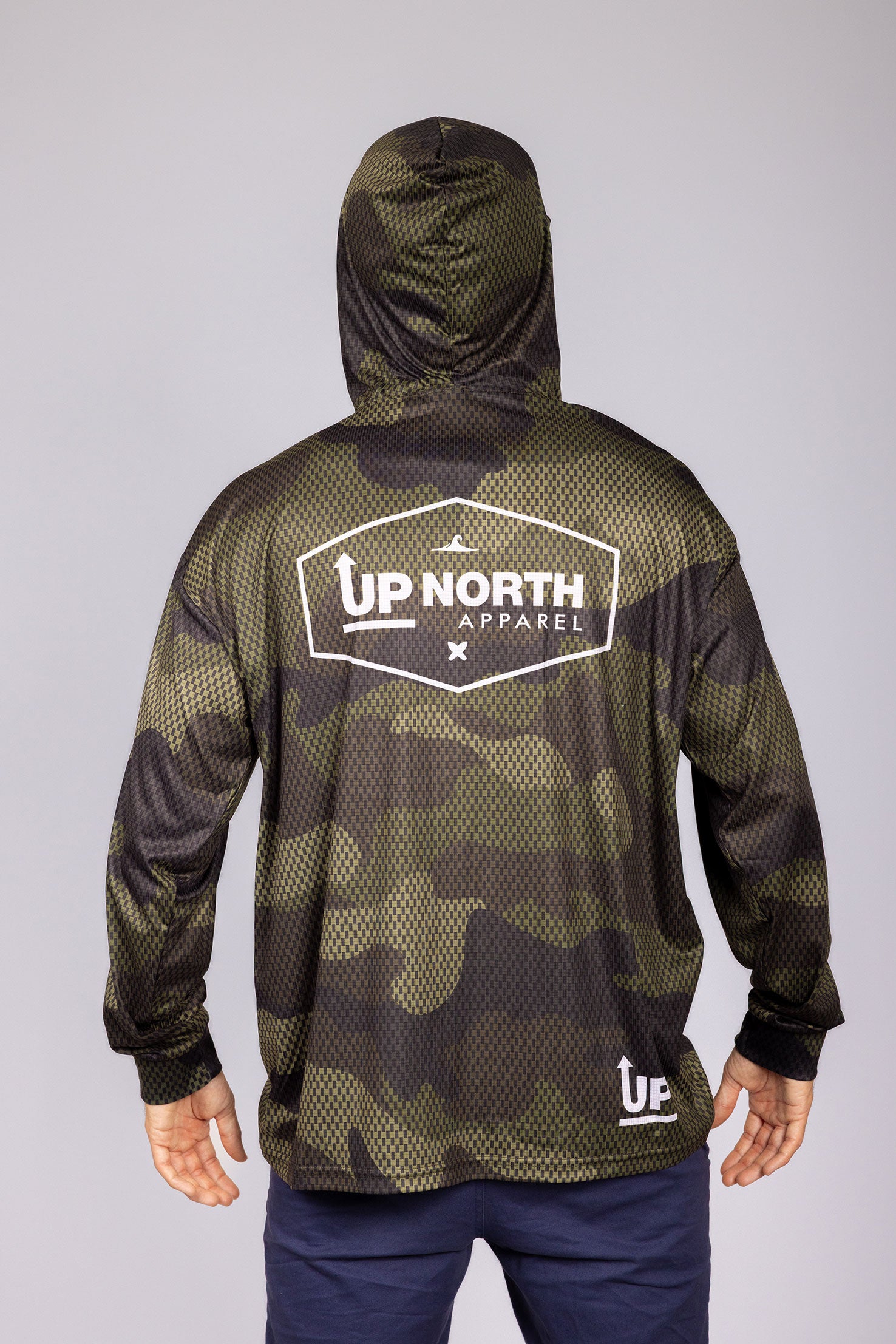 CAMO WANDERER HOOD JERSEY WITH FACE MASK