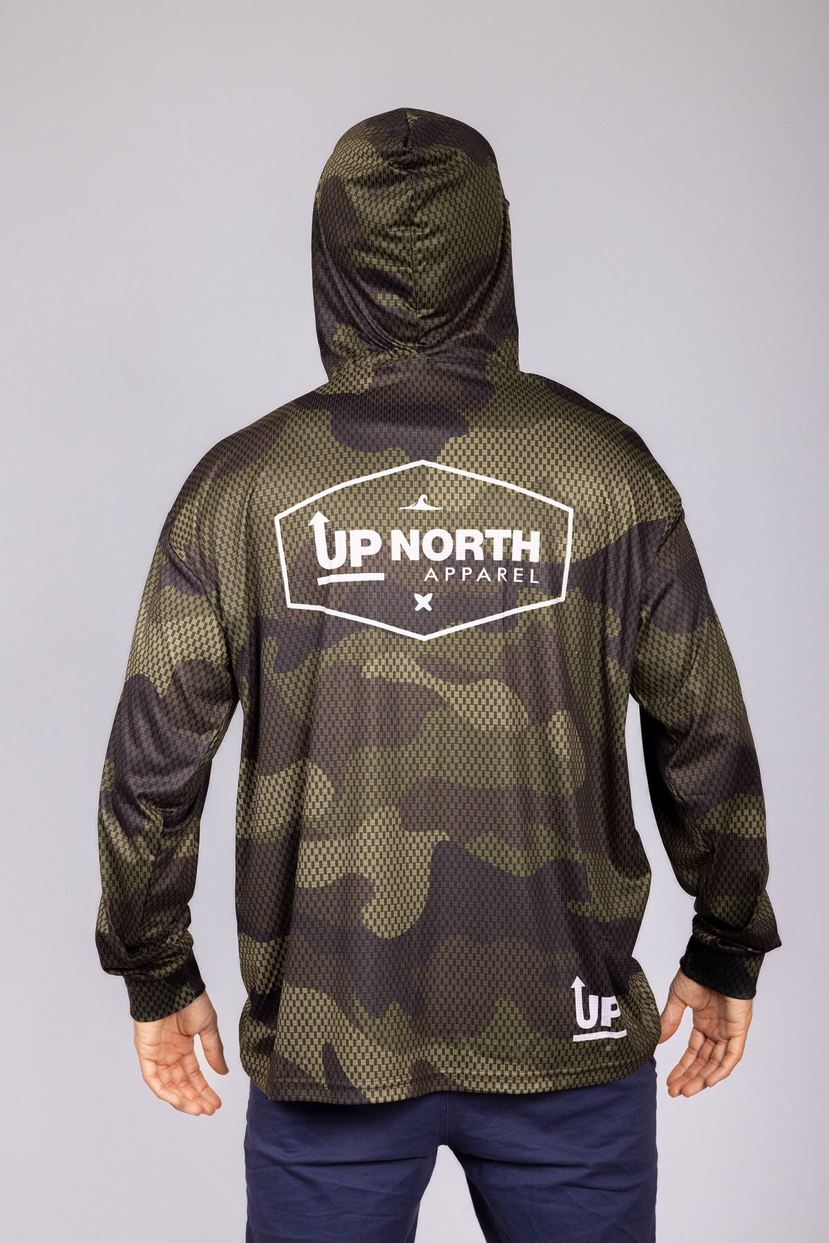 CAMO WANDERER HOOD JERSEY WITH FACE MASK – Up North Apparel