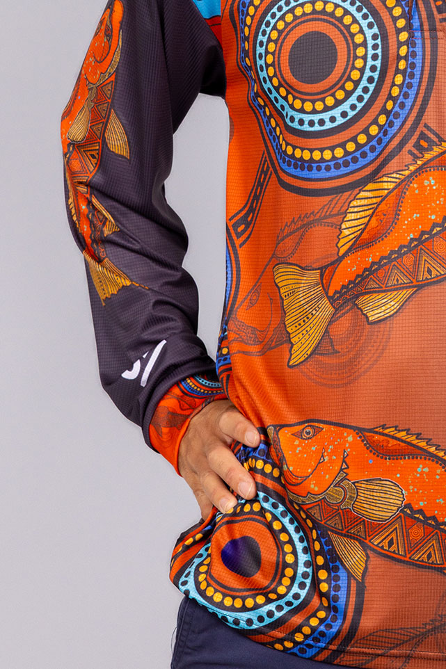 CORAL TROUT INDIGENOUS DESIGN POLO JERSEY – Up North Apparel