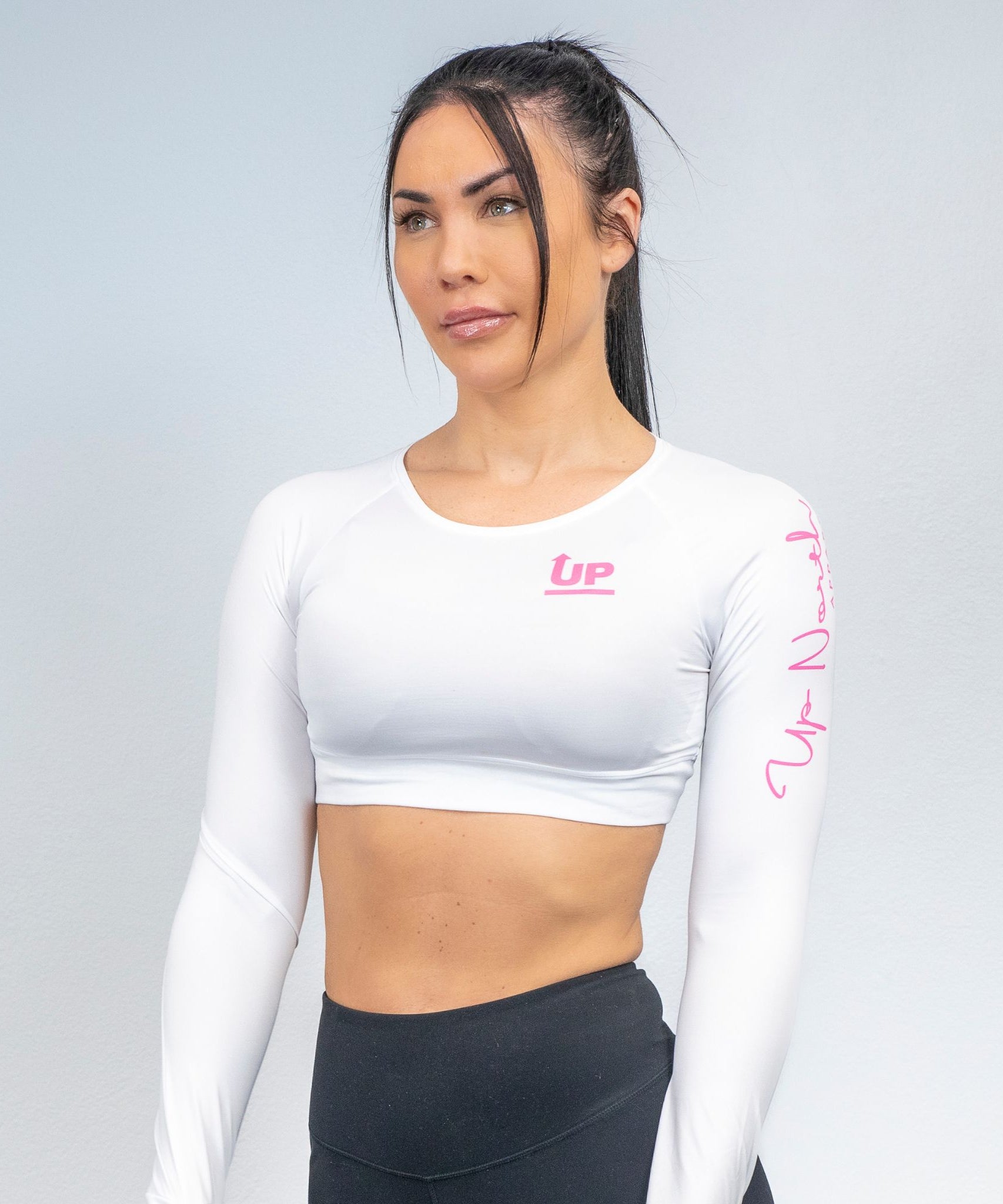 UNA LONG SLEEVE ACTIVE CROP TEE
