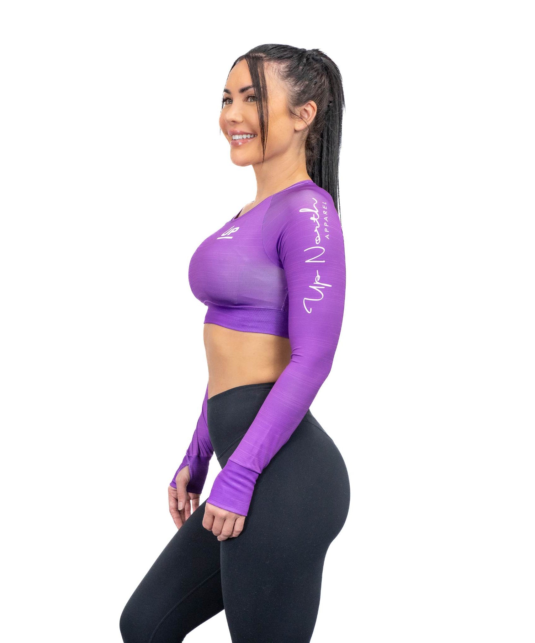 UNA LONG SLEEVE ACTIVE CROP TEE