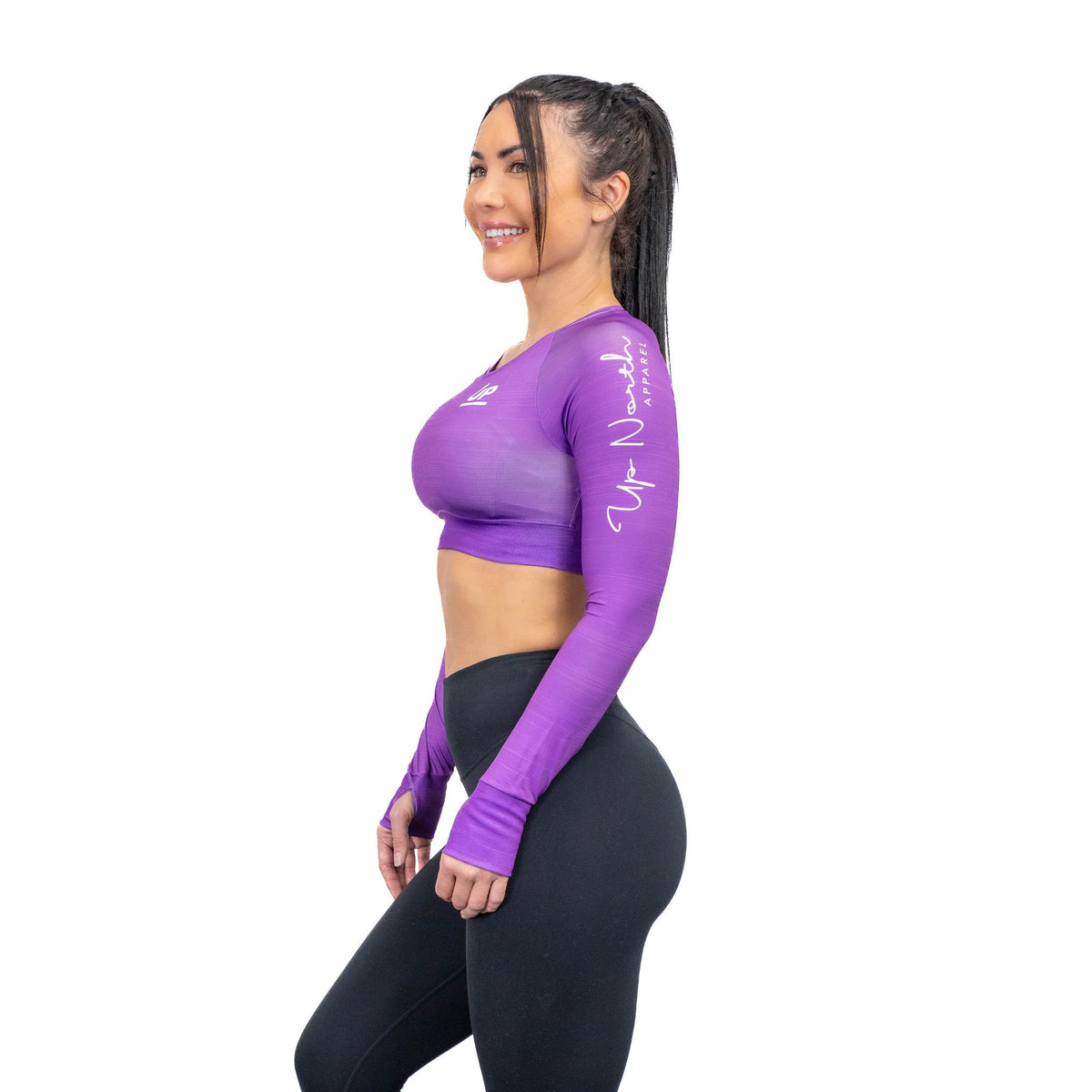 UNA LONG SLEEVE ACTIVE CROP TEE – Up North Apparel