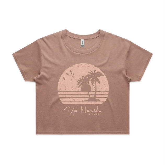 SUMMER BEACH - HAZY PINK CROP – Up North Apparel