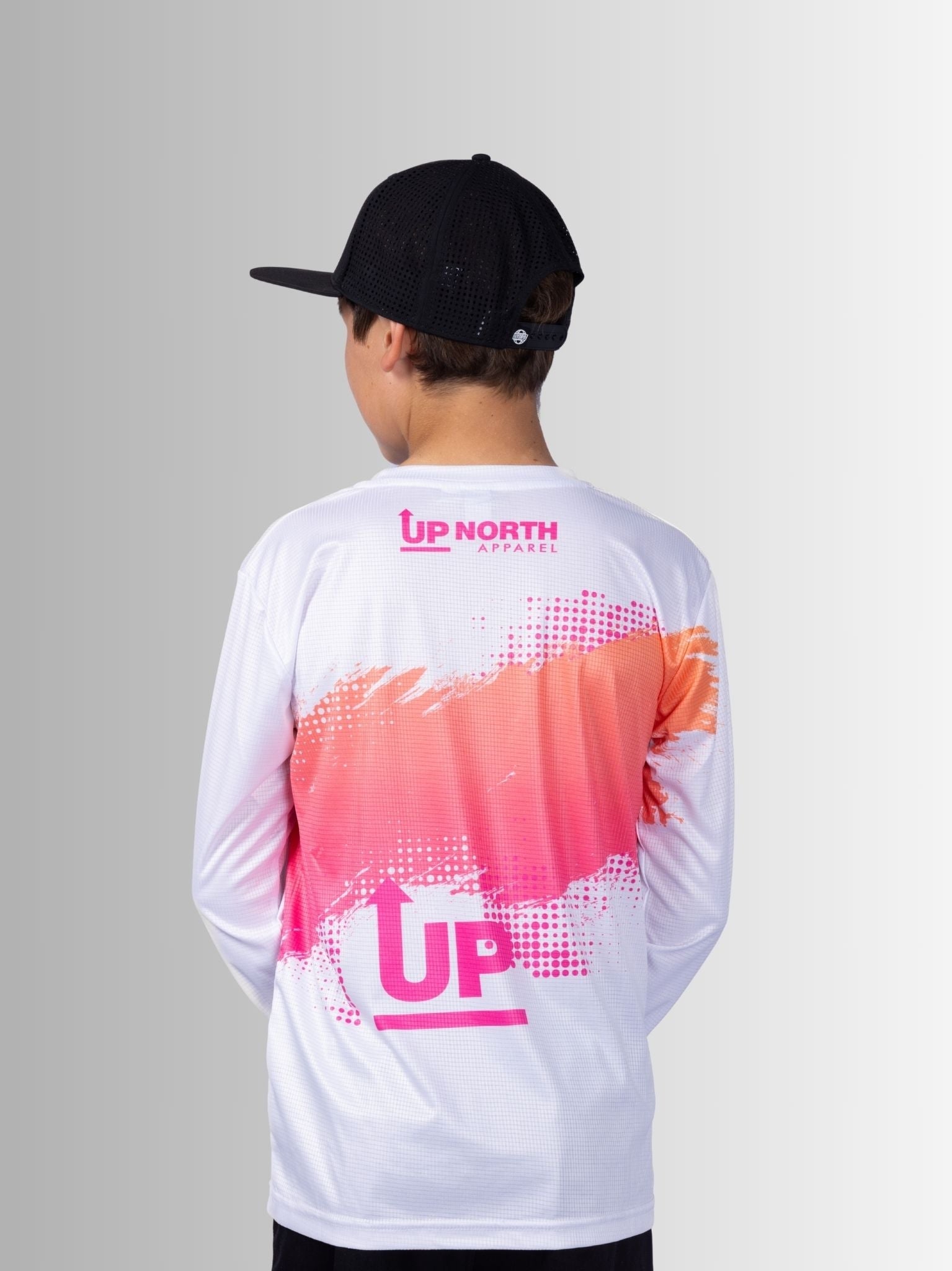 Kids Neon White  Ink’d Up – LS HYFLEX Jersey – Up North Apparel