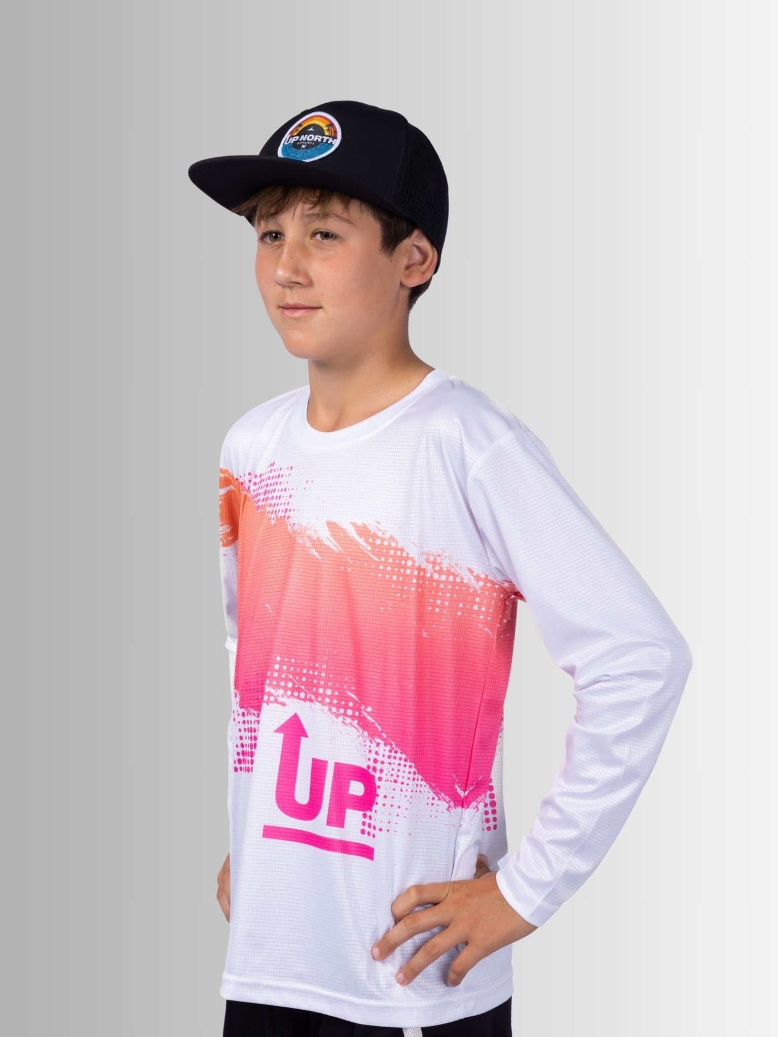 Kids Neon White  Ink’d Up – LS HYFLEX Jersey – Up North Apparel