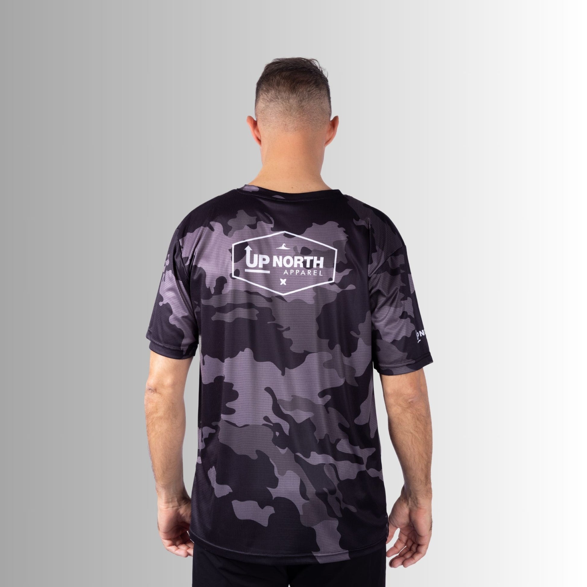 Dark Storm Camo – SS HYFLEX Jersey – Up North Apparel