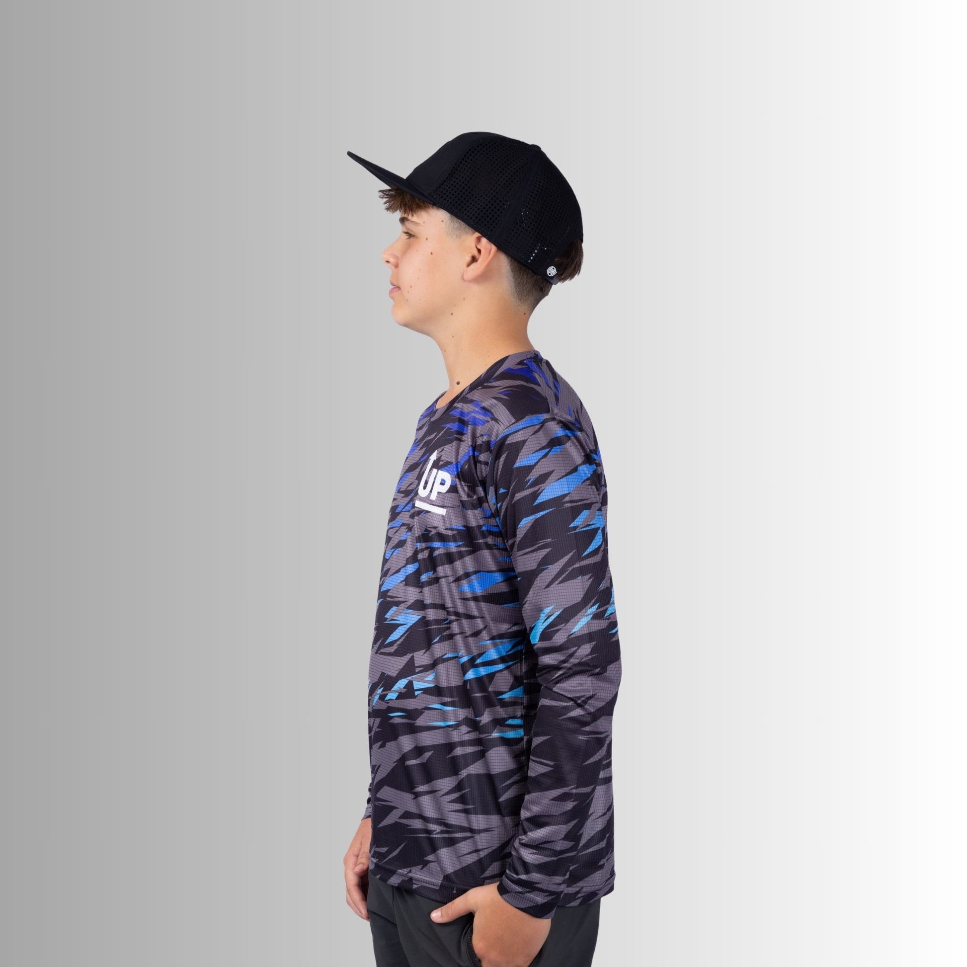 Kids Matrix Ocean Grey – LS HYFLEX – Up North Apparel