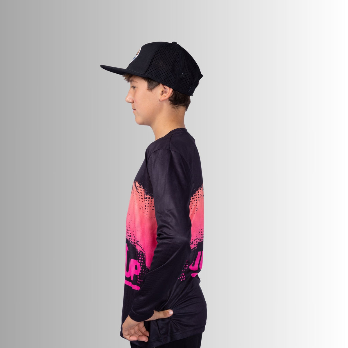Kids Neon Black Ink’d Up – LS HYFLEX Jersey – Up North Apparel