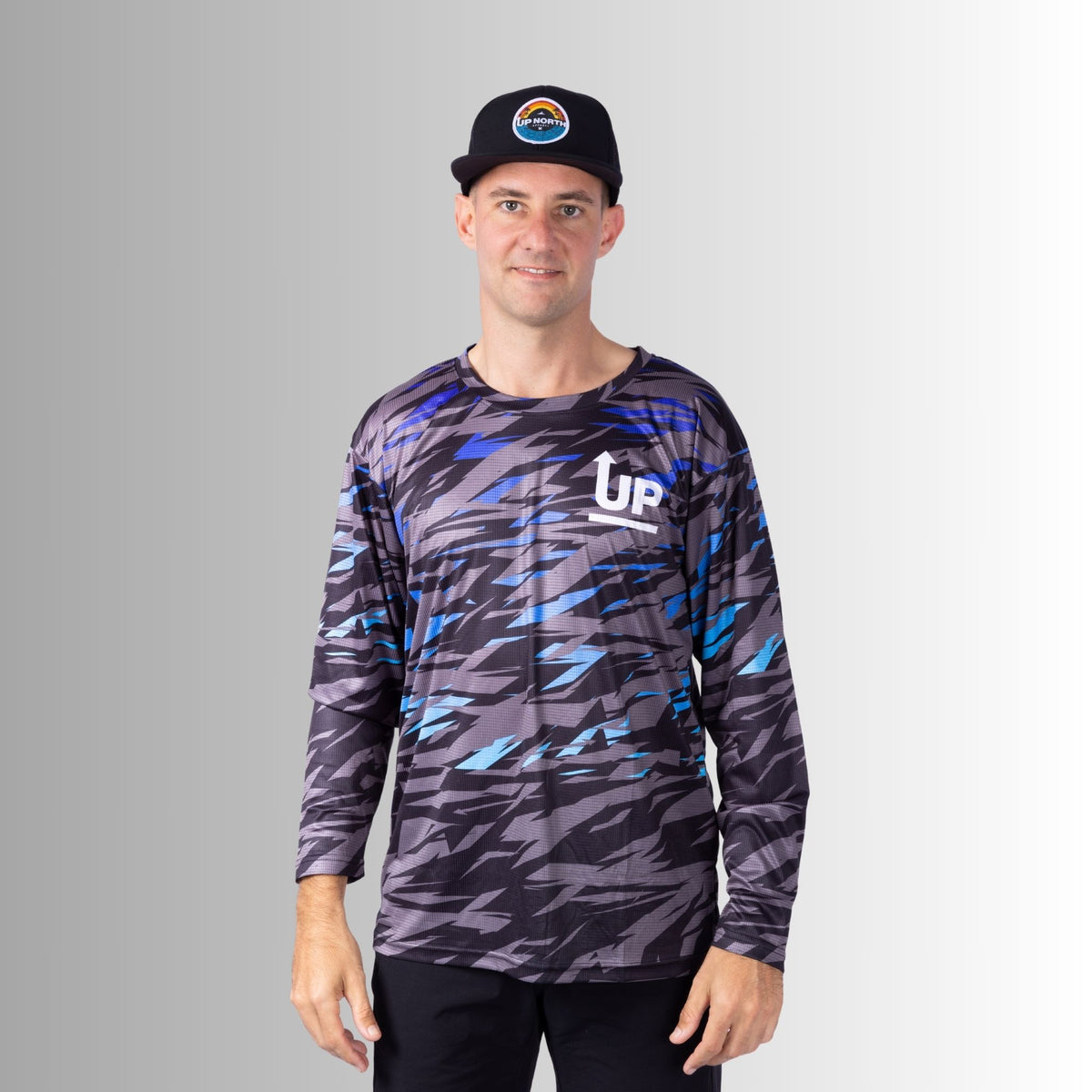 Matrix Ocean Grey – LS HYFLEX Jersey – Up North Apparel