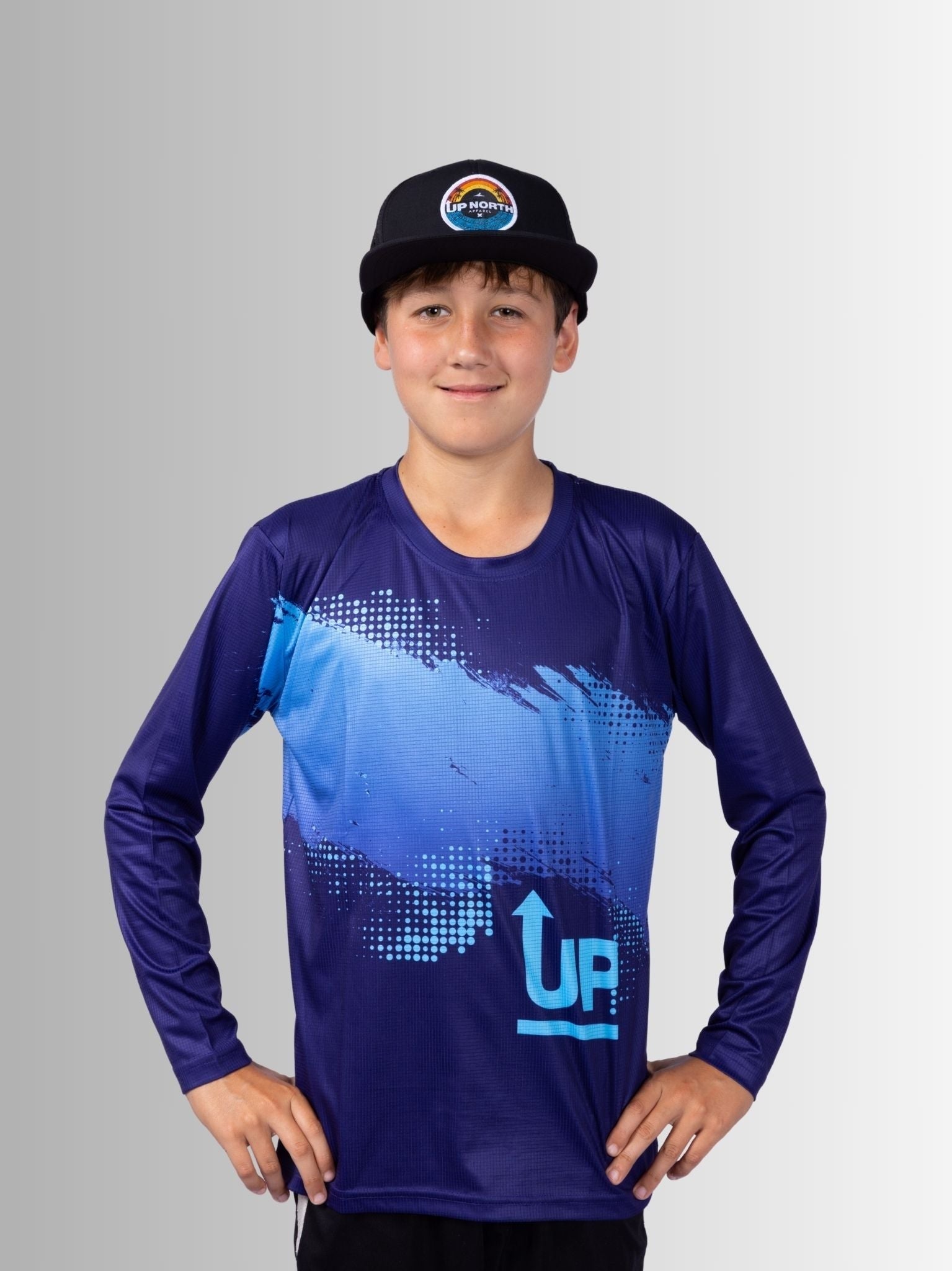 Kids Neon Navy Ink’d Up – LS HYFLEX Jersey